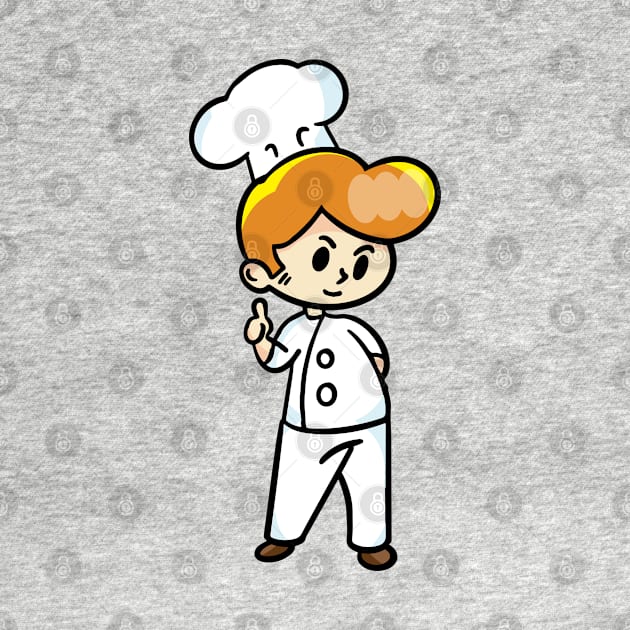 chef cartoon character  drawing design by Sabai Art